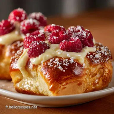 Brioches &agrave; la Cr&egrave;me et aux Framboises Moelleuses comme &agrave; la P&acirc;tisserie Fiche recette