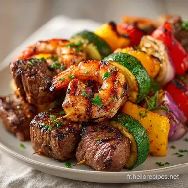 Brochettes G&eacute;antes Assorties pour 6 Personnes Fiche recette