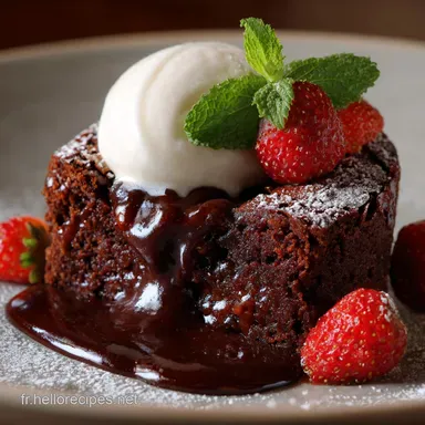 Brownies au chocolat fondant Cro&ucirc;te Craquel&eacute;e C&oelig;ur Coulant Fiche recette