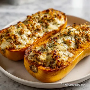 Butternut Farcie Viande Hach&eacute;e : La Recette R&eacute;gal au Four Fiche recette