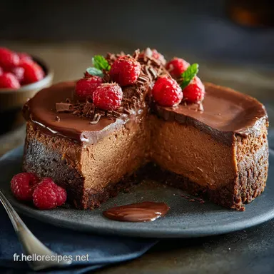 Cheesecake au chocolat : Recette New-Yorkais intense et cr&eacute;meux Fiche recette