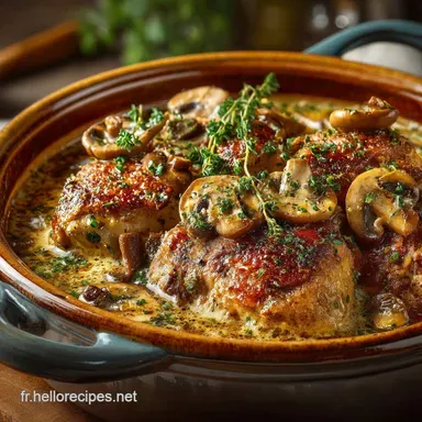 Recette Cocotte au Four Traditionnelle Volaille et Champignons Fiche recette