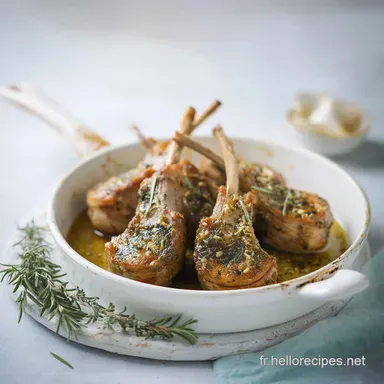 C&ocirc;telettes dagneau marin&eacute;es : Recette Chef Proven&ccedil;ale Facile Fiche recette