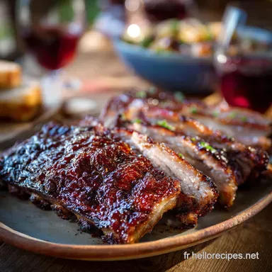 Barbecue de Viande C&ocirc;tes de Porc Fum&eacute; et Laqu&eacute; &agrave; l&Eacute;rable Low Slow Fiche recette