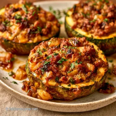 Courgettes Rondes Farcies au B&oelig;uf Fiche recette