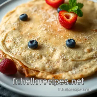 Ma Pâte à Crêpe Sans Lait Facile et Délicieuse! [Sans Blague!] Fiche recette