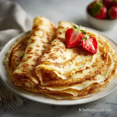 Recette des Cr&ecirc;pes Sans Oeufs en 20 Minutes Fiche recette