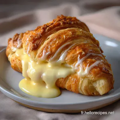 Croissant sauce cr&eacute;meuse citron : Cr&egrave;me P&acirc;tissi&egrave;re L&eacute;g&egrave;re et Zest&eacute;e Fiche recette
