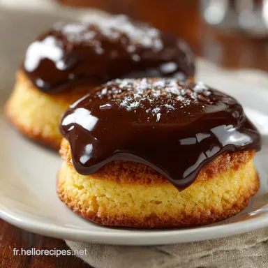 Cupcakes Boston Cream Pie : Recette Chef pour un gla&ccedil;age miroir parfait. Fiche recette