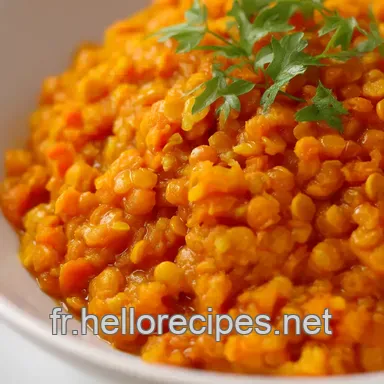 Dahl Lentilles Corail Patate Douce: Mon Rayon de Soleil Facile! Fiche recette