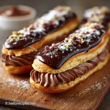 &Eacute;clairs au triple chocolat P&acirc;tisserie fran&ccedil;aise recette et technique Fiche recette