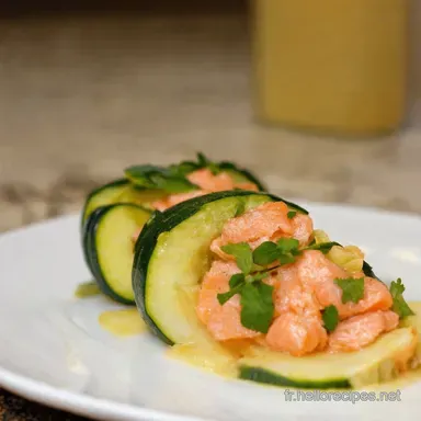 Rouls de courgette au saumon Mon Ap&eacute;ro Chic Facile Fiche recette
