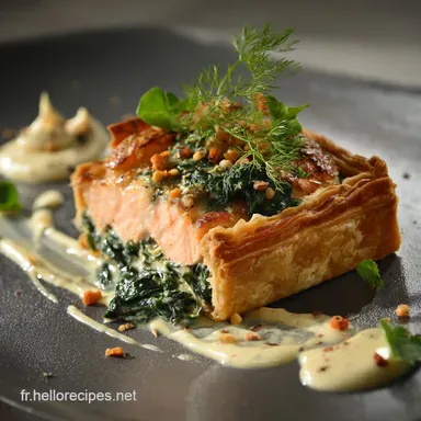 Feuillet&eacute; de Saumon aux &Eacute;pinards Recette croustillante et &eacute;l&eacute;gante Fiche recette