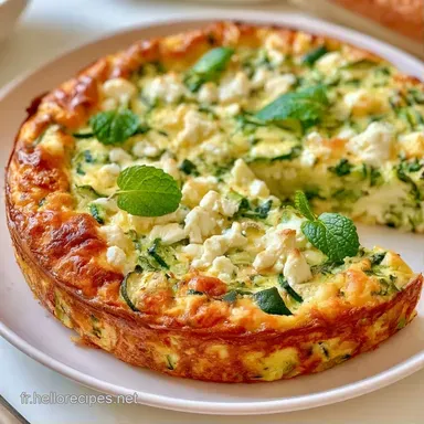 Flan Courgettes Feta pour 4 Personnes Fiche recette