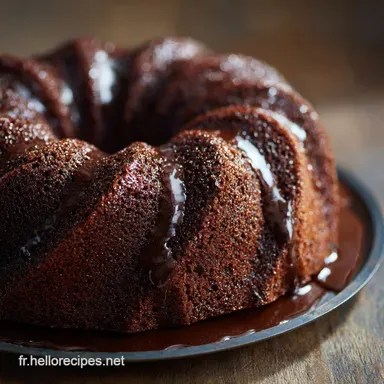 G&acirc;teau Bundt au Chocolat M&oelig;lleux Le secret du cacao intense avec caf&eacute; Fiche recette