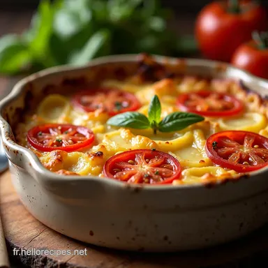 Gratin de Pomme de Terre Facile Tomates Mozza Mon Secret Fiche recette