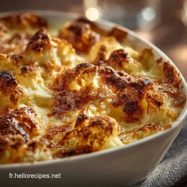 Gratin de Choufleur Dor&eacute; Recette Facile B&eacute;chamel Cr&eacute;meuse au Comt&eacute; Fiche recette