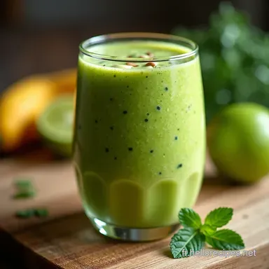Mon Secret Detox Green smoothie remin&eacute;ralisant jus vert Super Facile Fiche recette