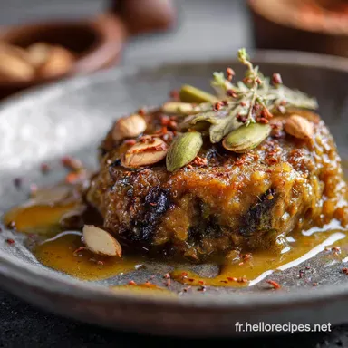 Kalb el louz farci : Recette authentique avec farce fondante aux amandes Fiche recette
