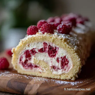 Ma Bûche de Noël Mascarpone Framboise Aérienne Recette Chef Fiche recette