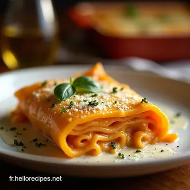 Lasagne Courge Butternut Béchamel Parmesan Sauge Frite Fiche recette