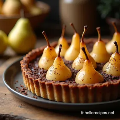 Tarte Poire Chocolat Amande La Pâtisserie Française Facile Fiche recette