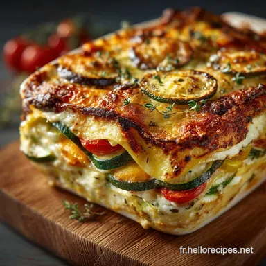 Lasagnes v&eacute;g&eacute;tariennes aux l&eacute;gumes du soleil la version cr&eacute;meuse &agrave; la Ricotta
