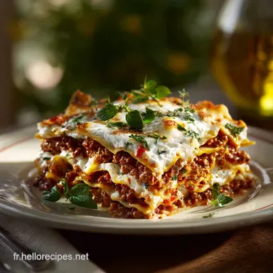 Lasagnes &agrave; la Ricotta et &agrave; la Viande Hach&eacute;e Le Secret de lOnctuosit&eacute; Fiche recette