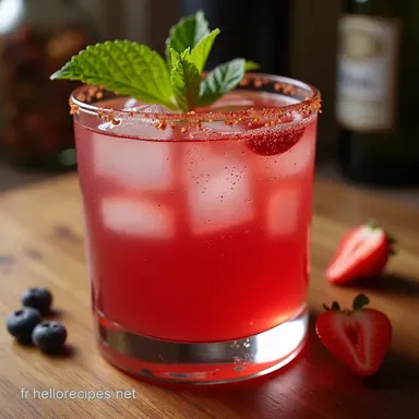 Mocktail m&ucirc;res et hibiscus Un Parisian Sans Alcool Facile Fiche recette