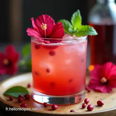 Mocktail m&ucirc;res et hibiscus Un Parisian Sans Alcool Facile