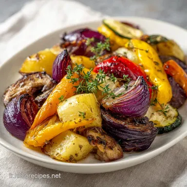 Recette V&eacute;g&eacute;tarienne L&eacute;gumes R&ocirc;tis Hiver pour 4 Fiche recette