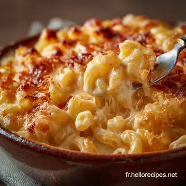 Macaroni cr&eacute;meux au fromage : Le secret de lonctuosit&eacute; &agrave; la fran&ccedil;aise. Fiche recette