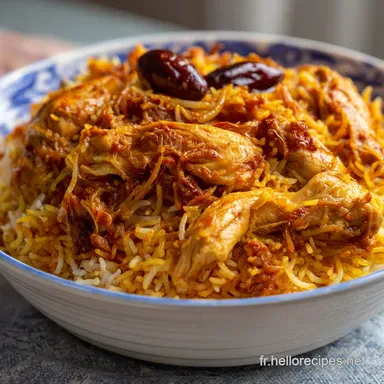 Machboos Royal au Poulet : Recette Traditionnelle du Qatar Facile Fiche recette