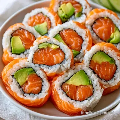 Maki Saumon Avocat pour 6 Personnes Fiche recette