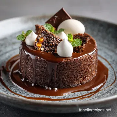 G&acirc;teau au Chocolat et Cr&egrave;me Moelleux au Cacao et Ganache Mont&eacute;e Fiche recette