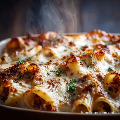 Paccheri Farci Viande: Recette du gratin italien aux trois fromages Fiche recette