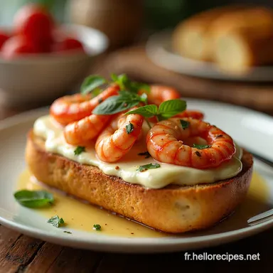 Pain lAil au Fromage et Crevettes Paradis C&ocirc;te dAzur Fiche recette