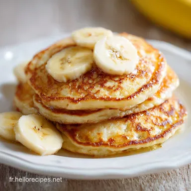 Pancake &agrave; la Banane pour 4 Portions Fiche recette