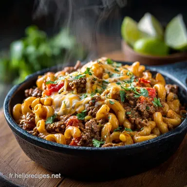 One Pot Beef Taco Pasta : La recette cr&eacute;meuse et rapide en 30 minutes Fiche recette