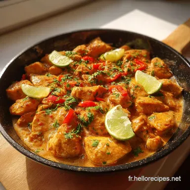 Poulet Coco Citron : Recette Exotique Pr&ecirc;te en 20 Minutes Fiche recette