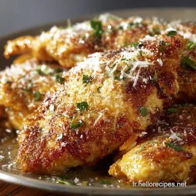 Poulet Dor&eacute; et Croquant au Parmesan et &agrave; lAil : la recette ultra-croustillante. Fiche recette