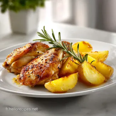 Poulet et Pommes de Terre au Romarin : Cuisses R&ocirc;ties pour 4 Fiche recette