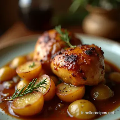 Le Poulet Rôti Classique Recette Facile Pommes de Terre au Jus Fiche recette