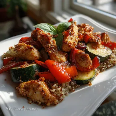 Poulet Saut aux Lgumes et Quinoa: Sain et Rapide Fiche recette