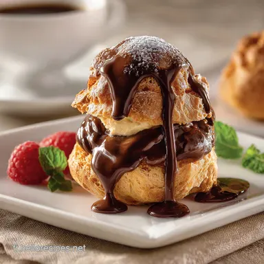 Profiteroles au chocolat Recette Classique de Chef pour une P&acirc;te &agrave; Choux A&eacute;rienne Fiche recette