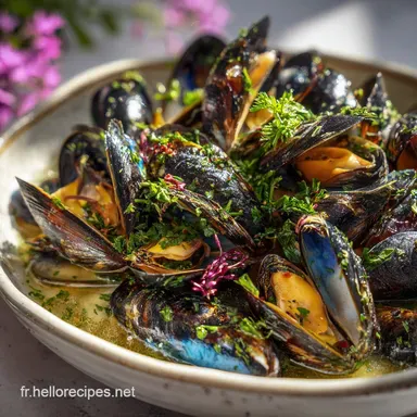 Recette De Moules Vin Blanc | Pour 4 Portions Fiche recette