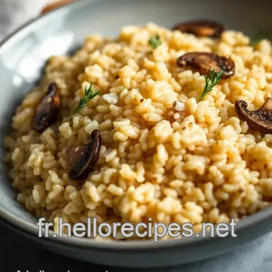 Risotto Crémeux aux Champignons au Cookeo : Un Délice Facile et Savoureux Fiche recette