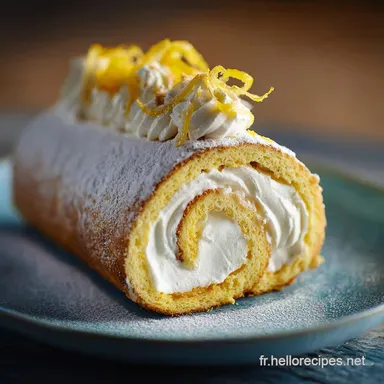 G&acirc;teau roul&eacute; au citron et cr&egrave;me fra&icirc;che P&acirc;tisserie estivale onctueuse Fiche recette