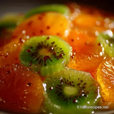 Salade de Fruits en Gel&eacute;e Vanille Citron Vert Recette Classique Fran&ccedil;aise Fiche recette