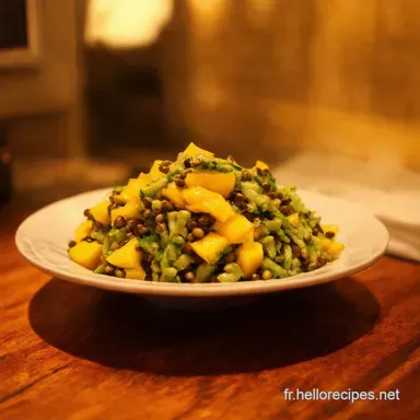 Salade de Lentilles &agrave; la Mangue Voyage Exotique en Bouche Fiche recette